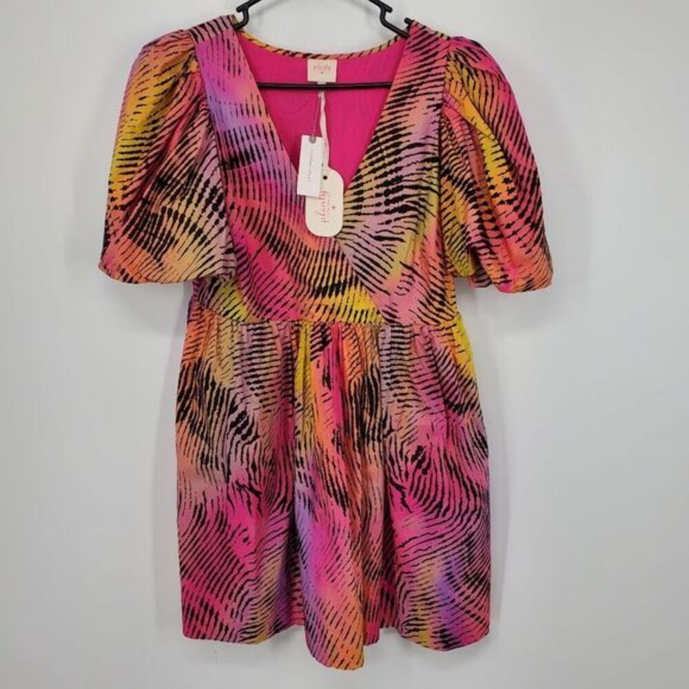 Anthropologie Plenty by Tracy Reese Puff-Sleeve Babydoll Dress Size Small‎